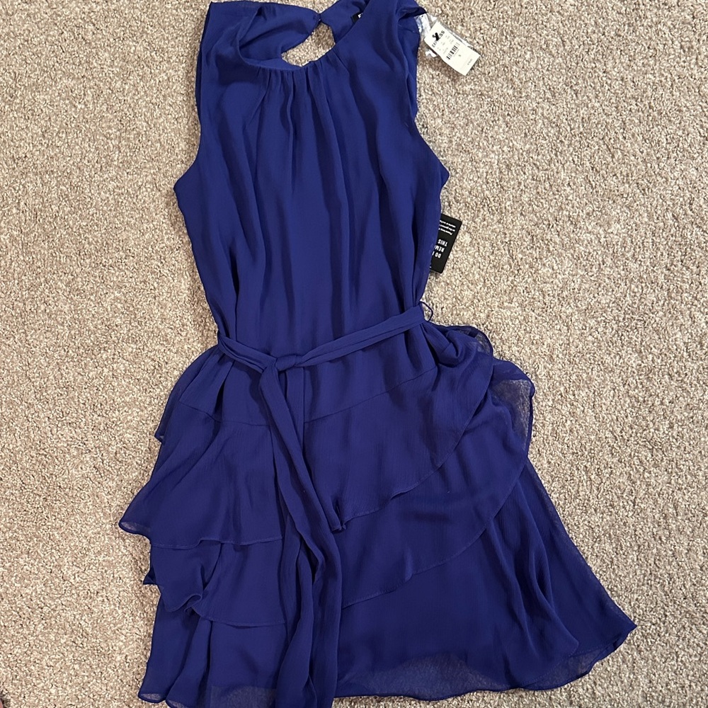 Express purple Ruffled Mini Dress